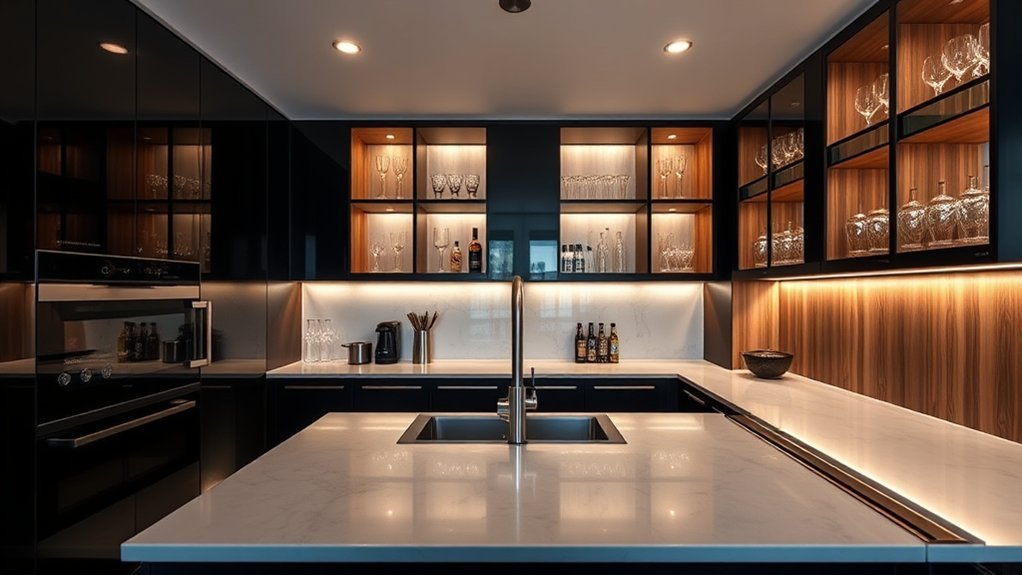 modern custom bar storage