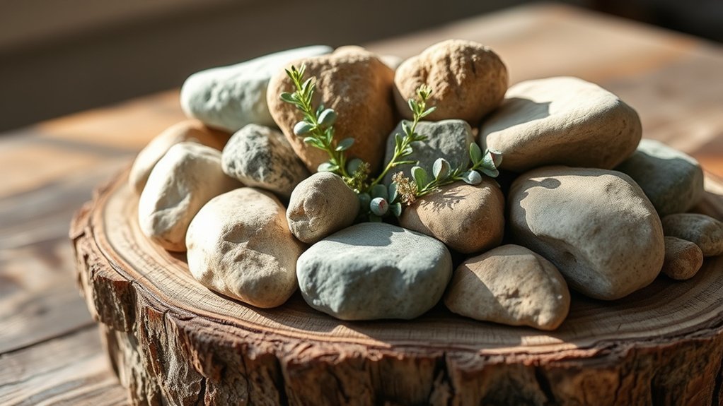 natural stone centerpiece ideas