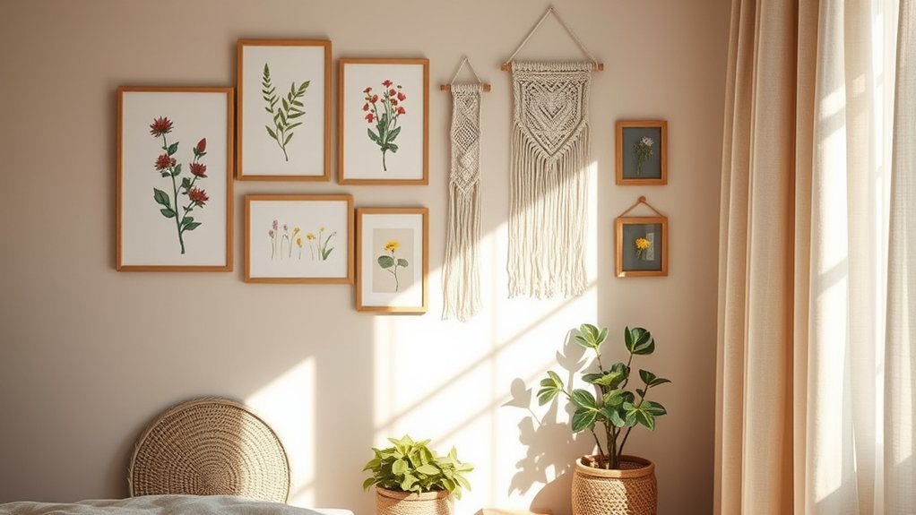 organic gallery wall design