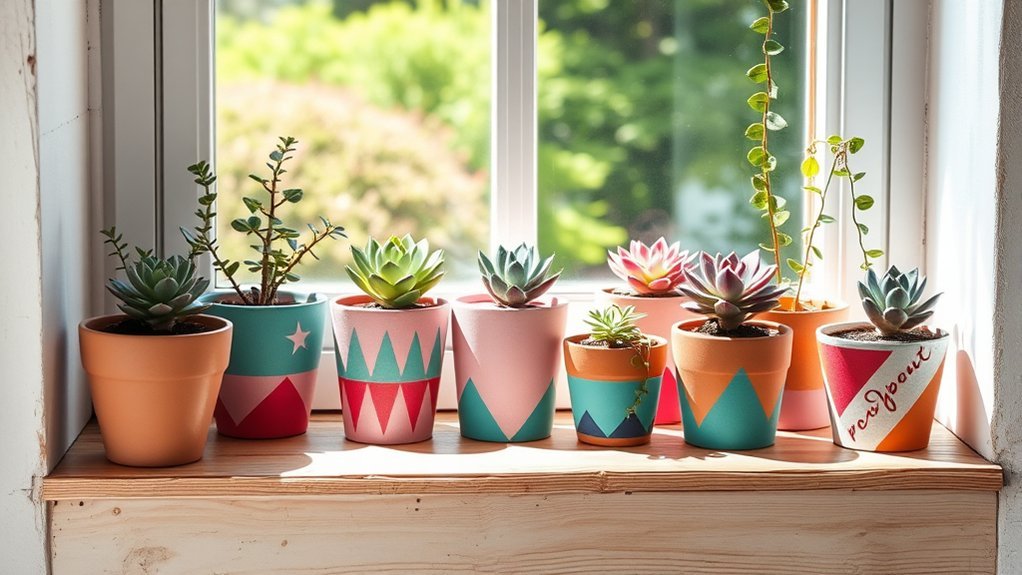 painted pots for personalization