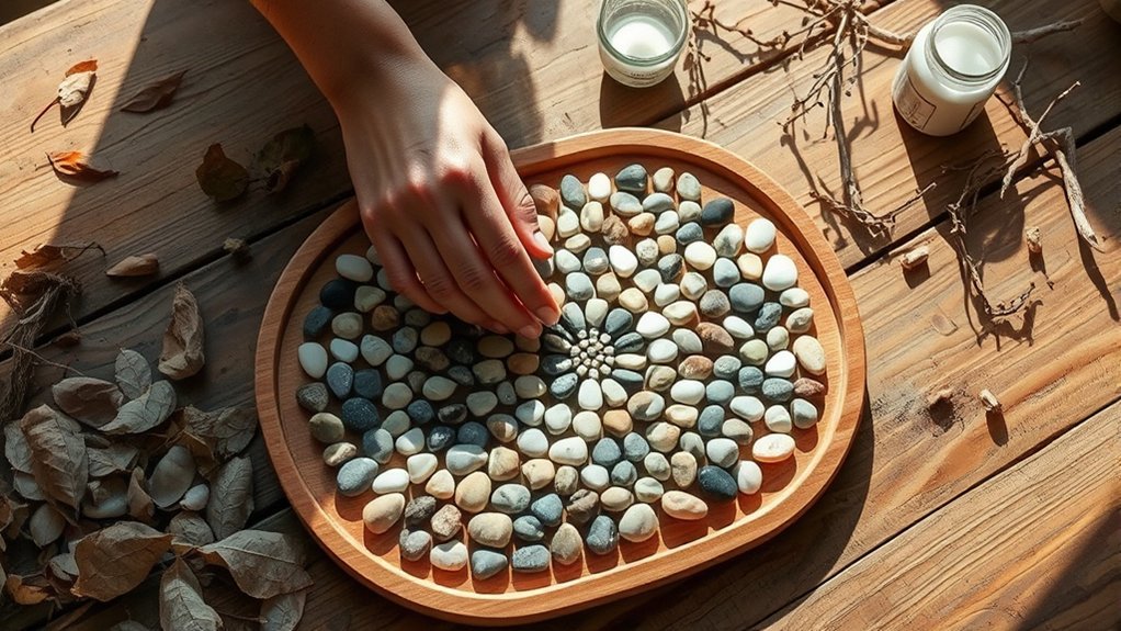 pebble mosaic home decor