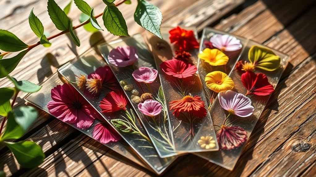 pressed flower bookmark crafting