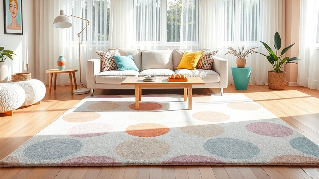 rugs define cozy lounge