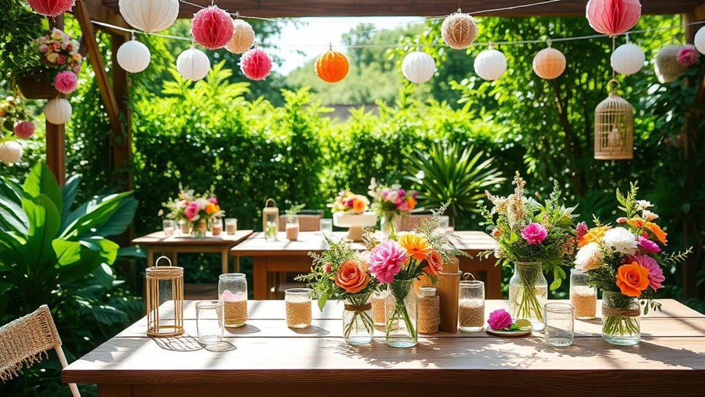 rustic outdoor garden party