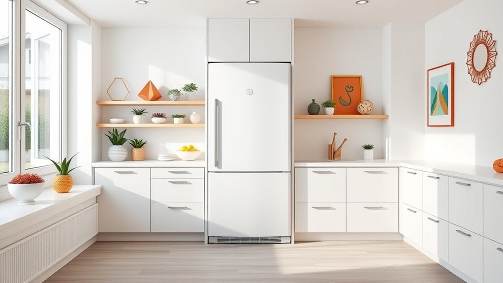 spacious fridge enhances organization