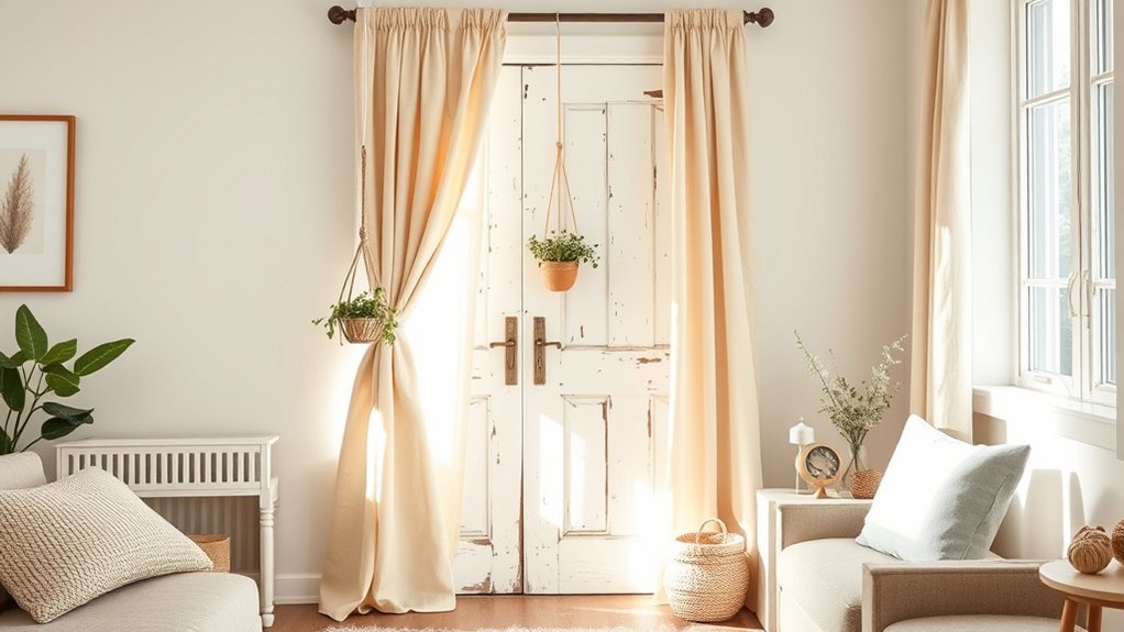 stylish adjustable door curtains