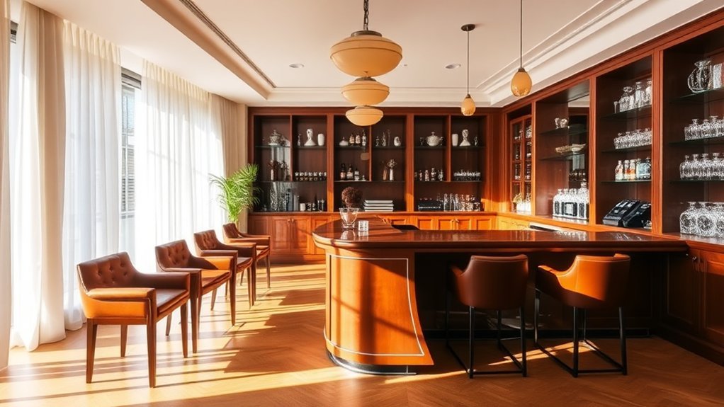 stylish integrated office bar
