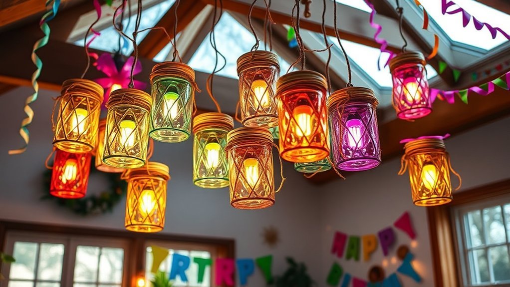 twine wrapped mason jar lights