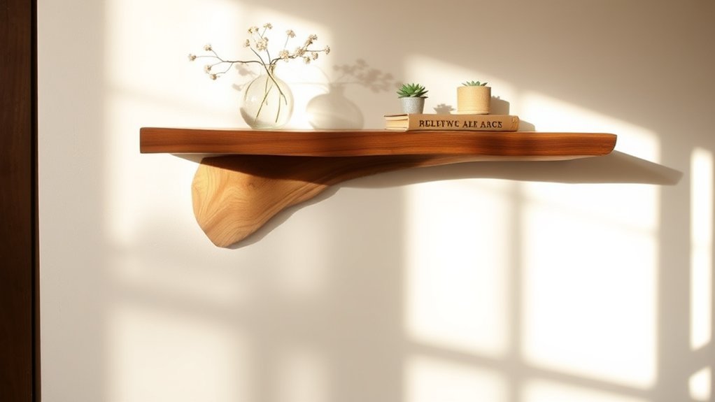 unique rustic live edge shelves