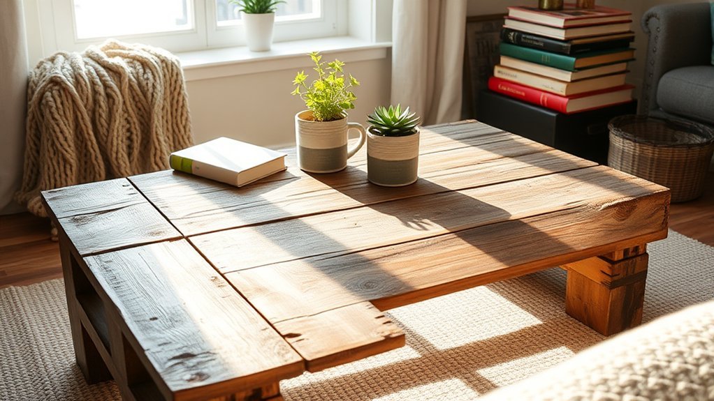 upcycled pallet coffee table