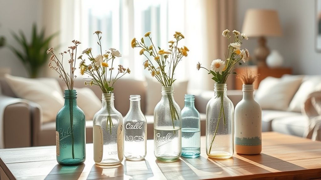 upcycled vases for decor