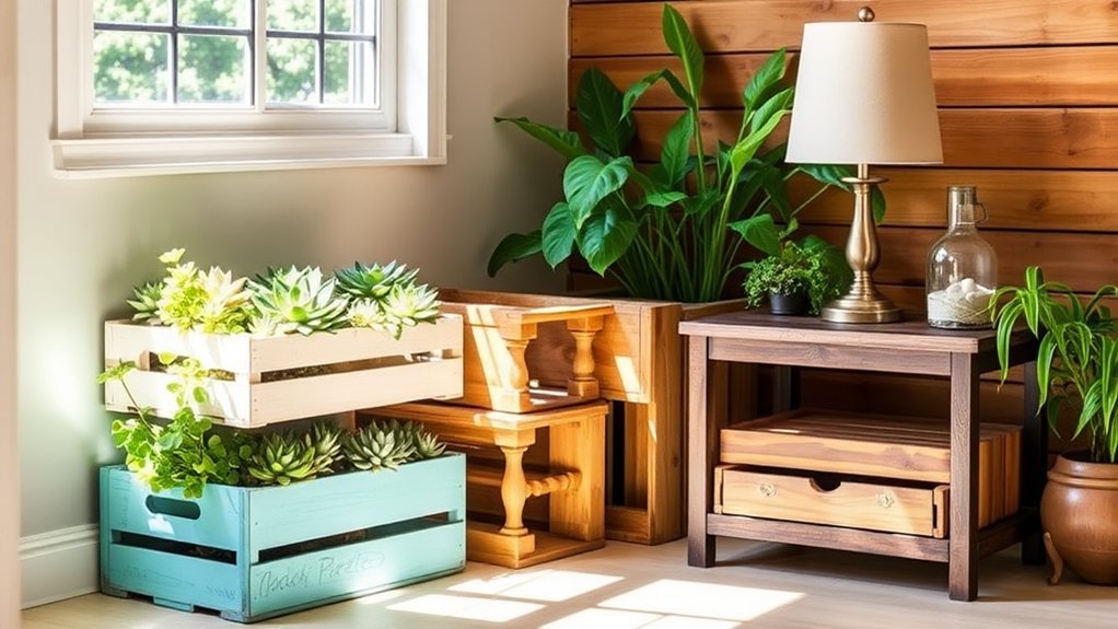 upcycled wooden crate furniture