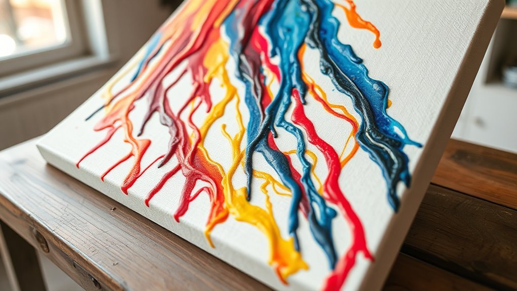 vibrant melted crayon creations