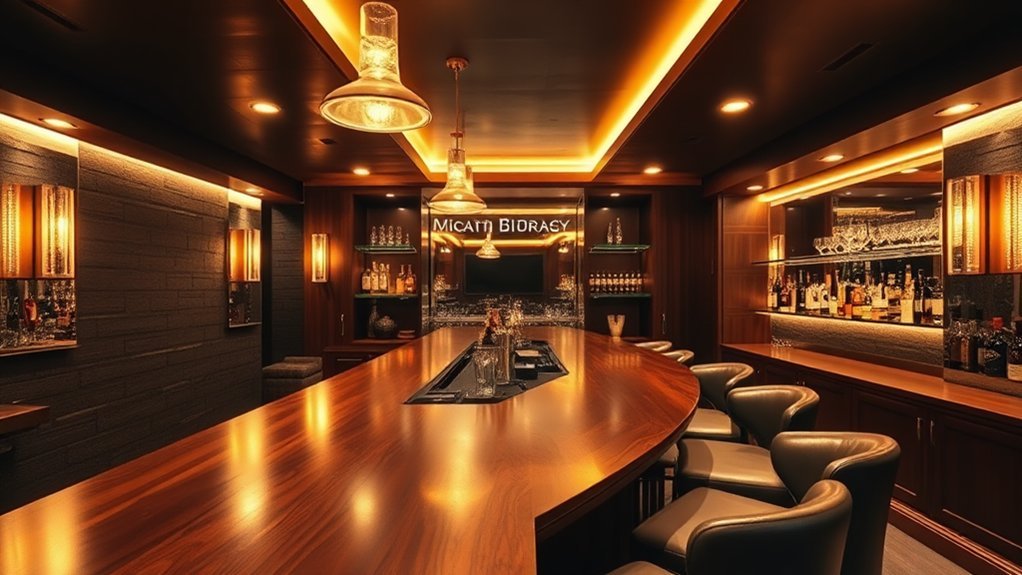 warm dimmable basement lighting