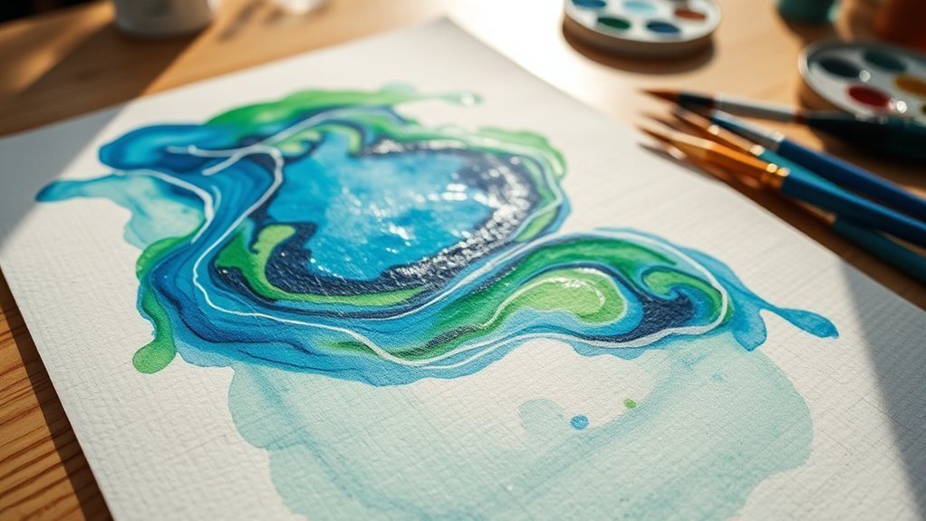 wax resist watercolor technique