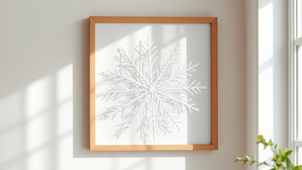 winter branch frame art