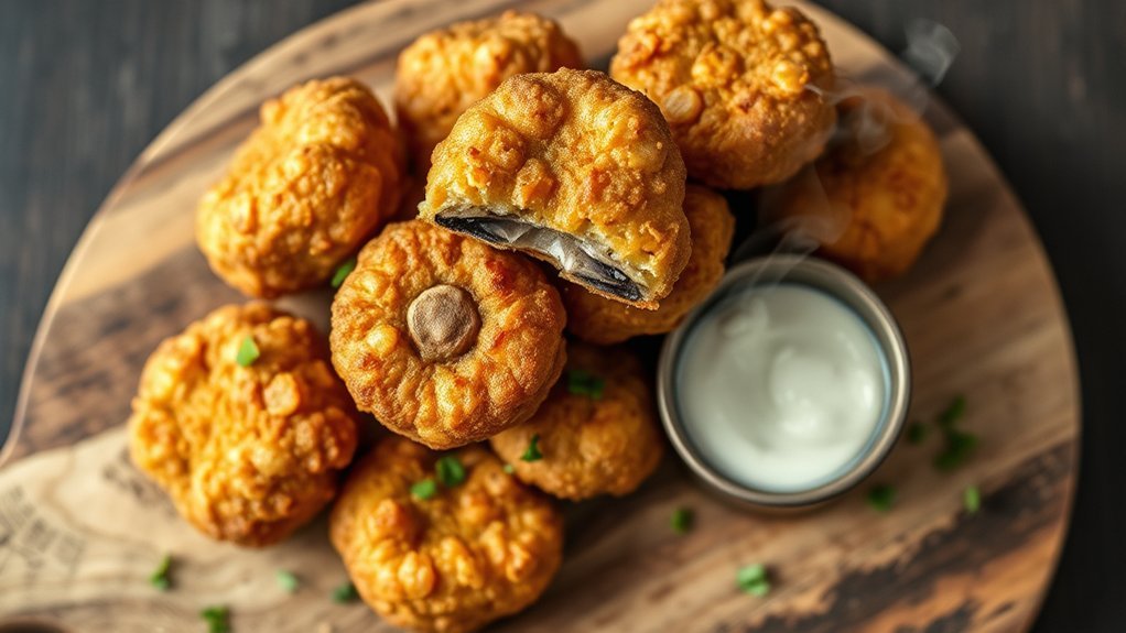 crispy beer battered mushrooms recipe